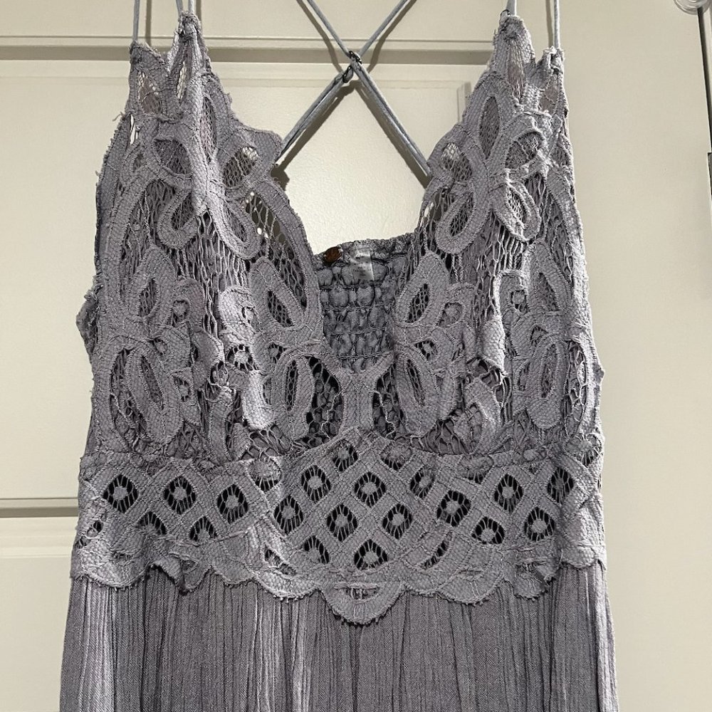 Free People - Medium M - Grey One Adella Maxi Dress